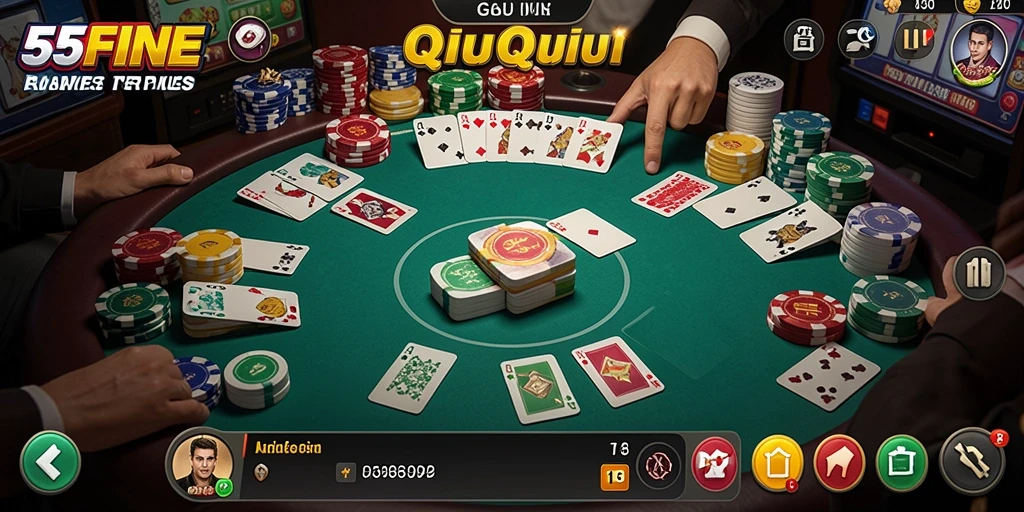 Tampilan gameplay QiuQiu yang memukau dan seru di 55FIVE.