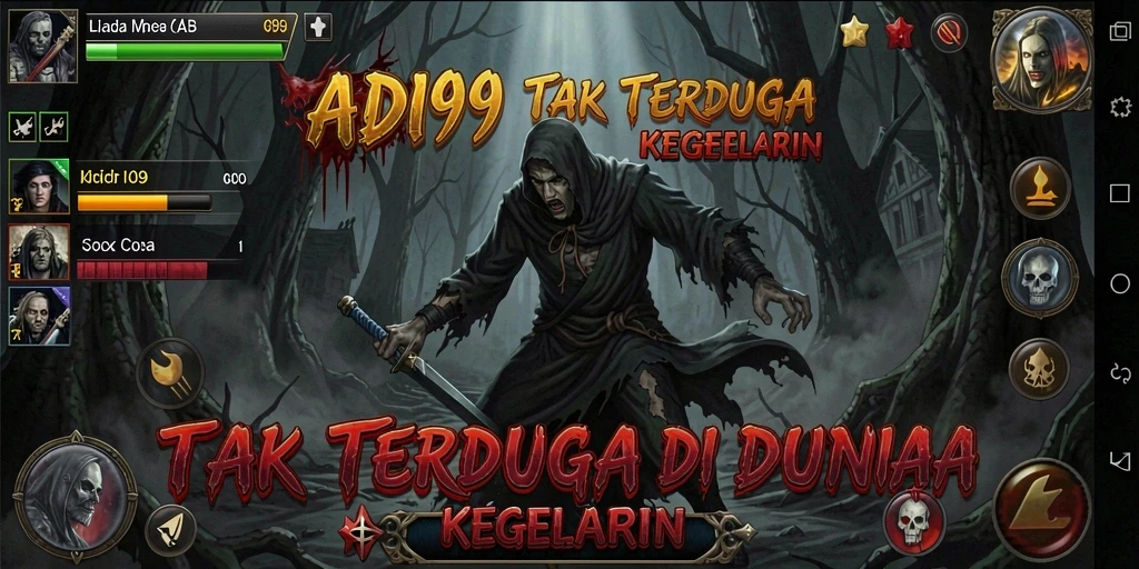 Tangkapan layar menampilkan suasana mencekam dalam permainan ADI99.