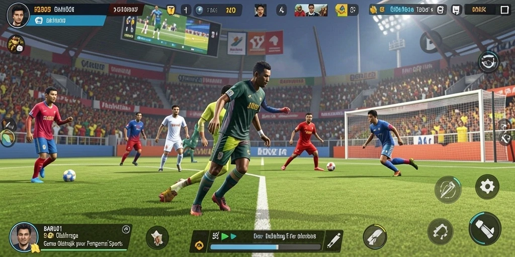 Tampilan gameplay BARU01 dengan aksi olahraga yang mendebarkan.