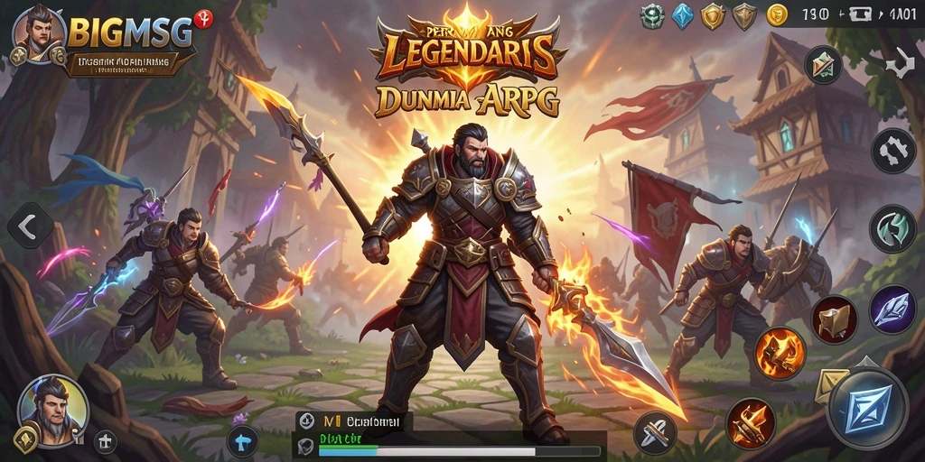 Tampilan gameplay epik dalam <strong>BIGMSG</strong> dengan aksi seru dan karakter menarik.