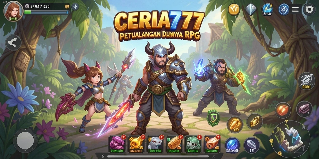Screenshot CERIA777 menampilkan aksi seru dalam dunia RPG.