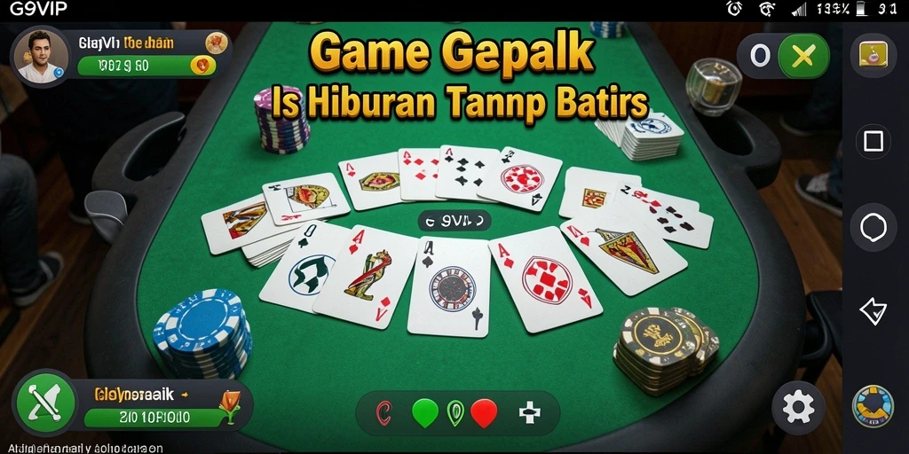 Tampilan permainan Gaple yang menarik dan interaktif di G9VIP.