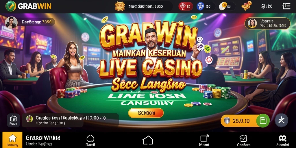 Tampilan gameplay Live Casino di GRABWIN yang memukau.