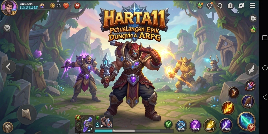 Tangkapan layar gameplay HARTA11 menampilkan aksi pertempuran yang seru dan grafis menawan.