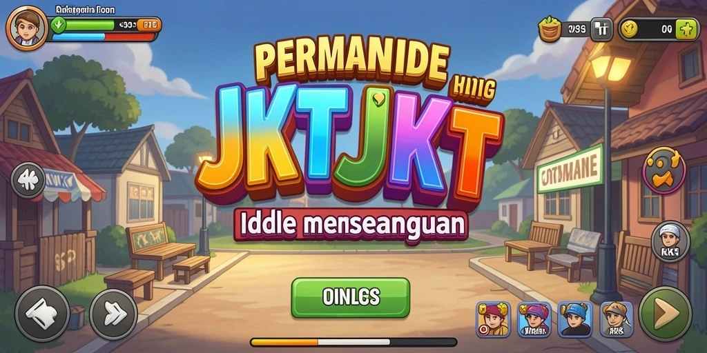 Tampilan gameplay JKTJKT dengan karakter Idle beraksi.
