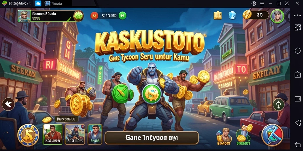 Gameplay KASKUSTOTO yang menarik dengan tantangan membangun bisnis.