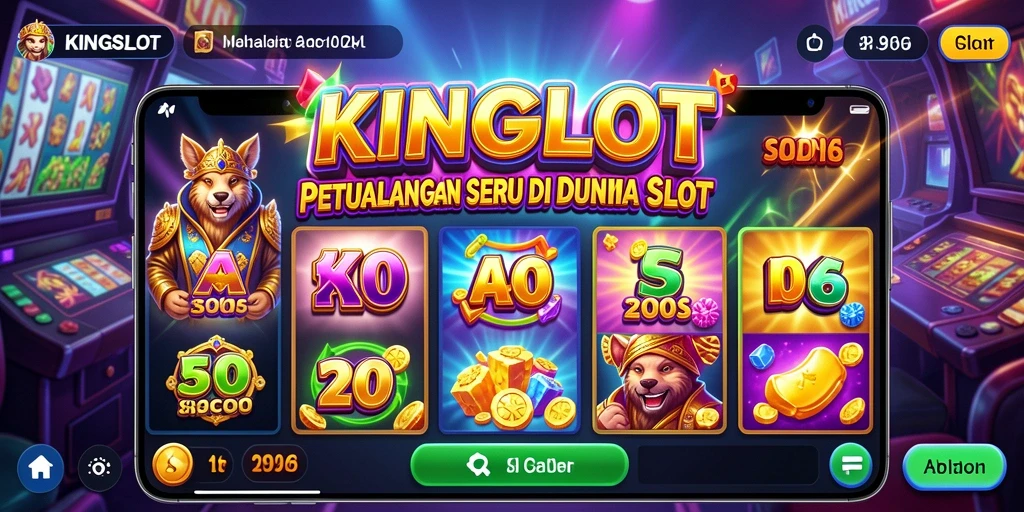 Screenshot permainan KINGSLOT menunjukkan petualangan seru di dunia slot.