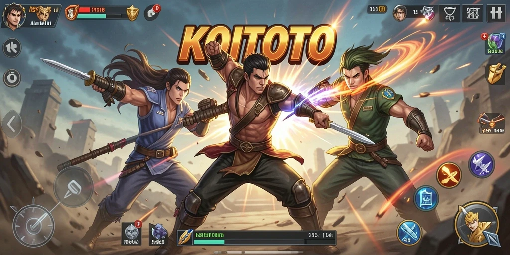 Gambaran aksi seru dalam permainan KOITOTO.