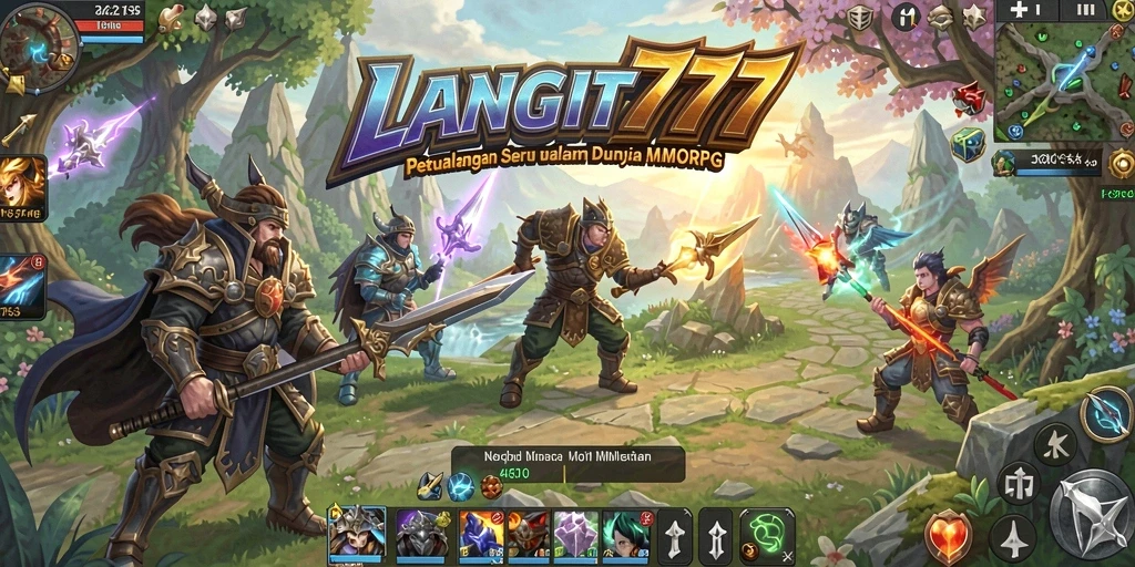 Screenshot LANGIT777 menampilkan aksi seru dalam dunia MMORPG.