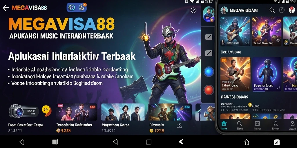 Tampilan antarmuka MEGAVISA88 saat bermain musik interaktif