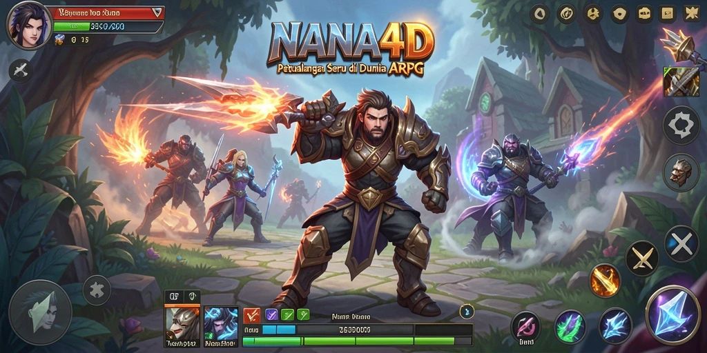 Tampilan gameplay NANA4D yang memukau dan penuh aksi.