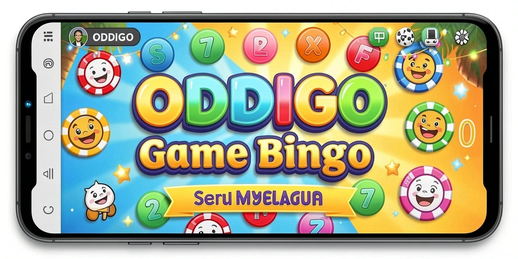 Tampilan gameplay seru dari ODDIGO dengan variasi Bingo.