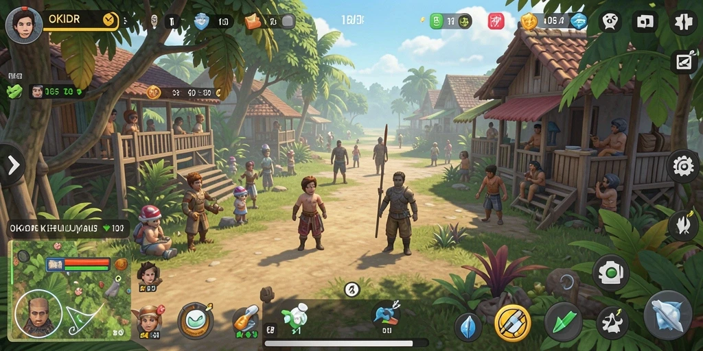 Gameplay menarik OKIDR menampilkan berbagai aktivitas dalam simulasi kehidupan.