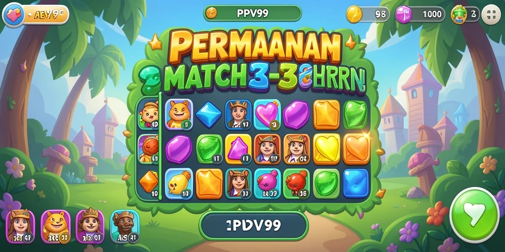 Tampilan gameplay PPV99 yang seru dalam genre Match-3.