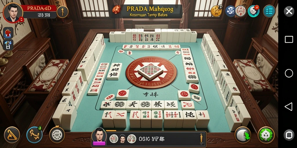 Screenshot utama PRADA4D menampilkan keseruan gameplay Mahjong.