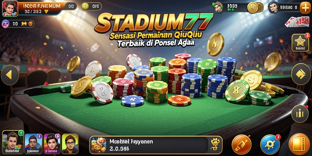 Tampilan gameplay QiuQiu yang menarik di STADIUM77.