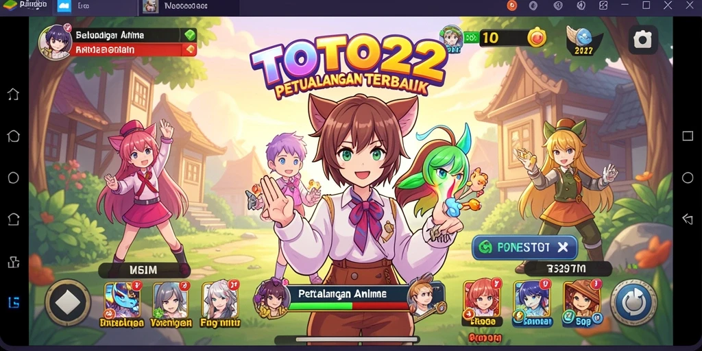 Screenshot gameplay TOTO22 yang seru dengan karakter Anime.
