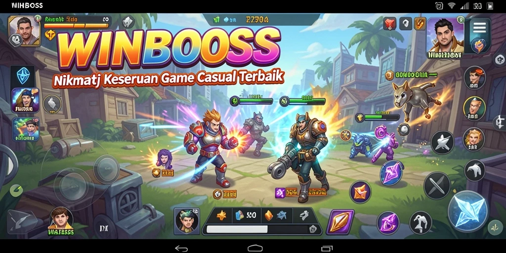 Tampilan gameplay menarik dari game Casual WINBOSS yang penuh warna.