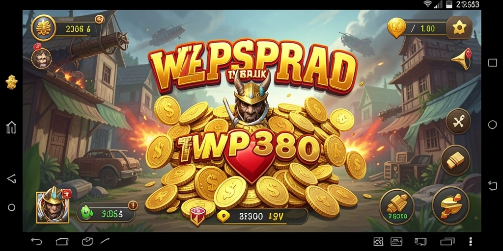 Screenshot gameplay WP888 menampilkan aksi pertempuran yang seru dan grafis tinggi.